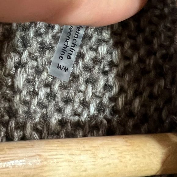 Christopher Fischer | Yak Cotton Blend Fringe Boho Soft Brown Cardigan Sweater - Picture 8 of 9